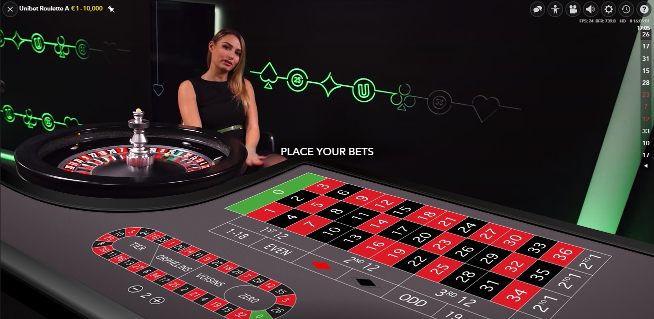 unibet live roulette